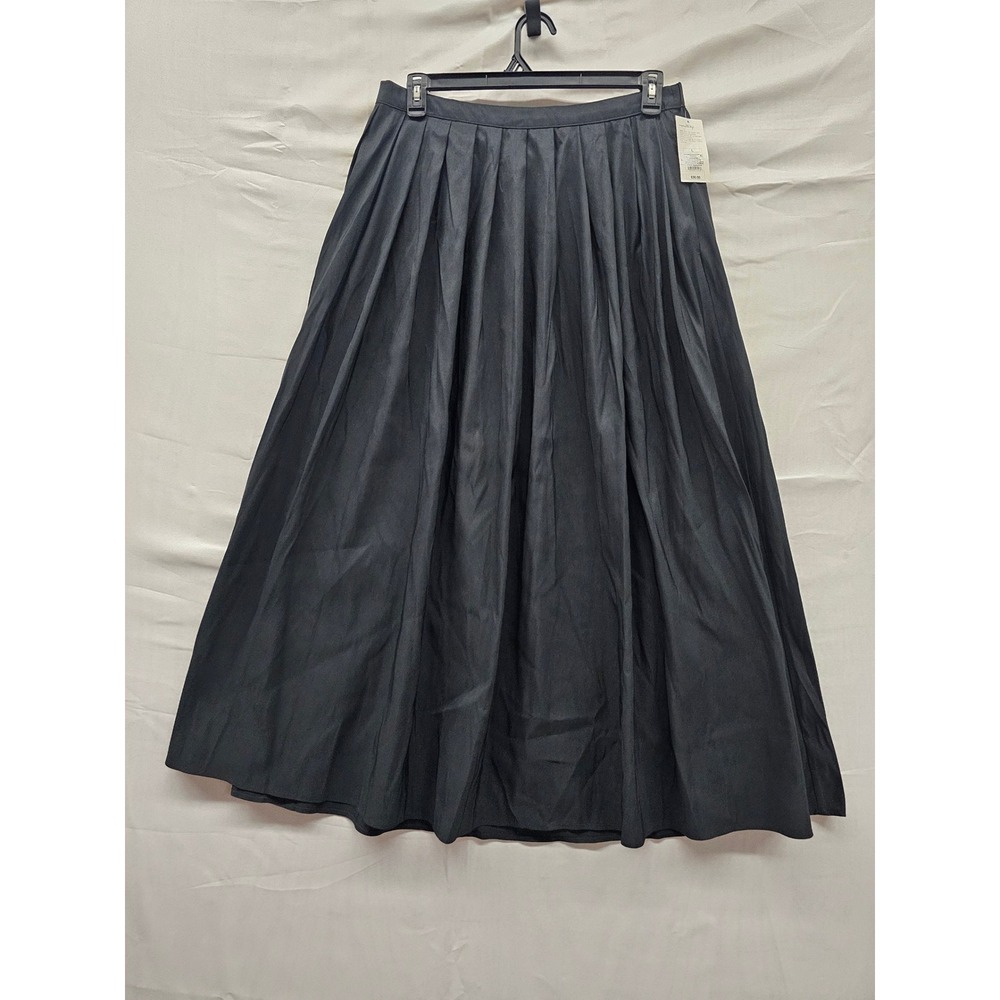 Classic Black Pleated Max Skirt NWT